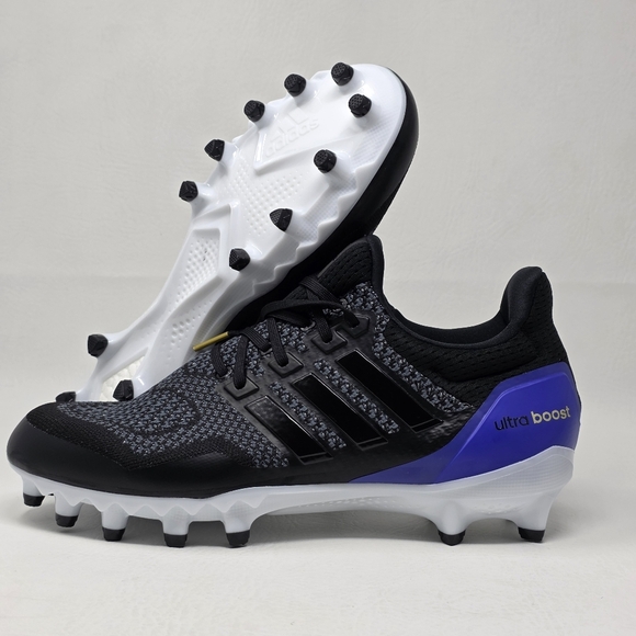 Adidas Ultraboost Football Cleats Black Blue Woven JP7410 Men’s Size 10 New